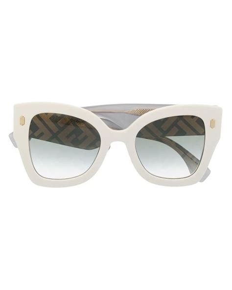 fendi roma white sunglasses|Fendi oversized 56mm sunglasses.